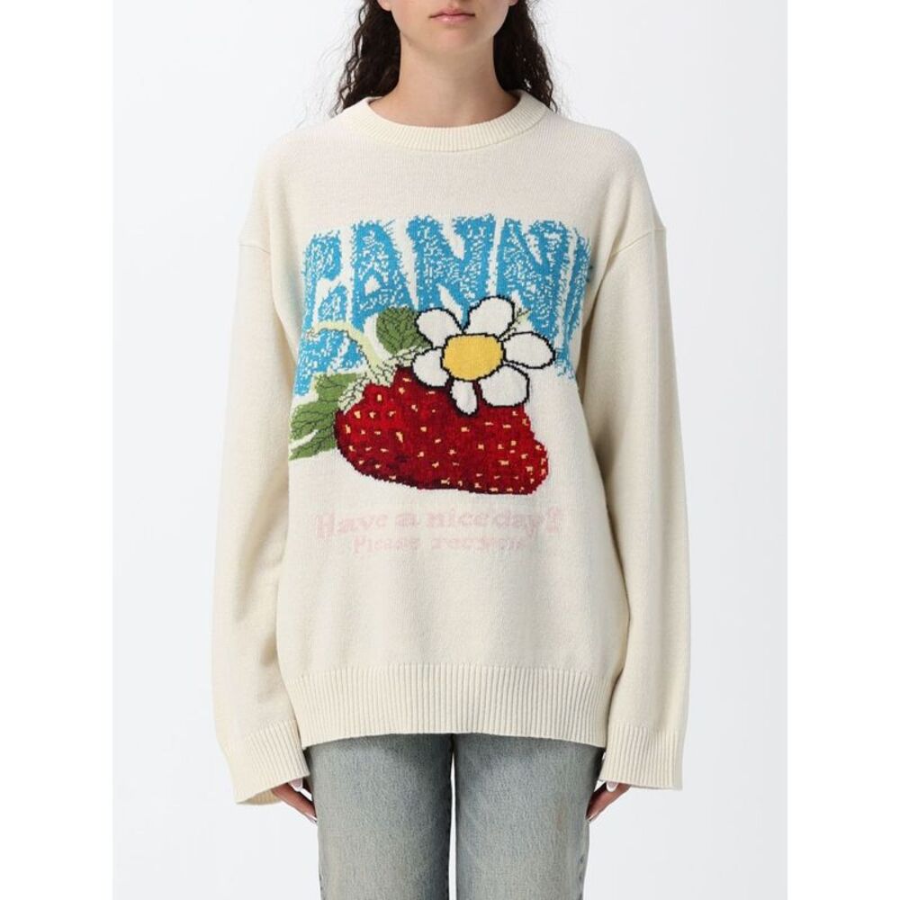 Ganni Sweater Woman Ivory